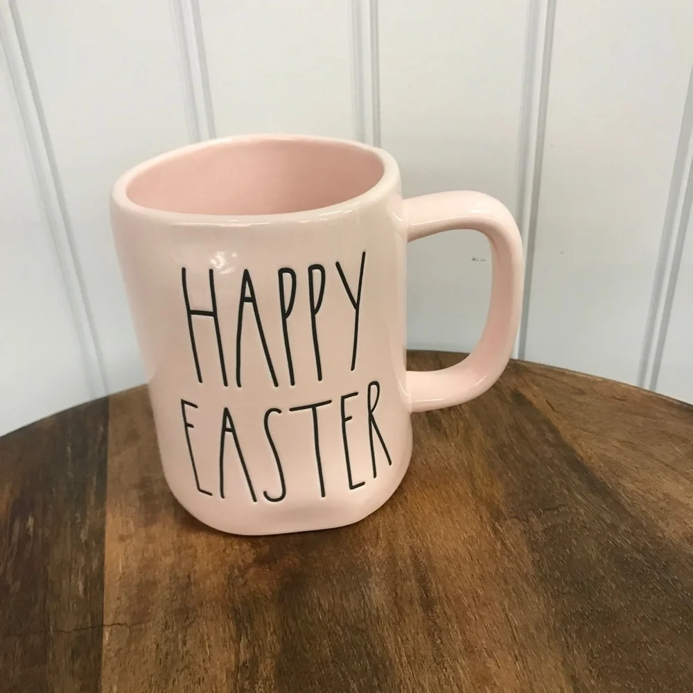 Rae Dunn Pink HAPPY EASTER Mug